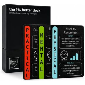 Daily Self Improvement Cards for Discipline, Productivity, Motivation & Mindset - The 1% Better Deck in Saudi Arabia