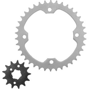 Caltric Front and Rear Sprocket Kit Compatible with Yamaha Raptor 350 YFM350 2004-2013 in Kuwait