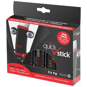 Glue Sticks Original Glue Sticks, Quality Adhesive Gluestick, Ideal Strong-Hold for Paper, Card, Textiles, Crafting Glue, Scrapbooking, Office & School Supplies (9g - Pack of 5) in Saudi Arabia