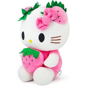 7.8'' Cute Strawberry Cat Plush Toy—A Kawaii Soft Cartoon Cat Stuffed Plush for Girls and Kids(Pink) in Saudi Arabia