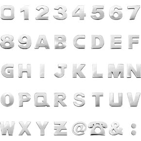 40PCS 3D Chrome Car Letters Emblem & Number Decal Custom Adhesive Automotive Badge Stickers, Universal Fit Weatherproof Logo for Vehicle Trunk Side Rear Wall Decor Outdoor Accessories in Saudi Arabia