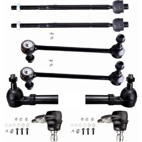 8pcs Front Sway Bar Links Outer Inner Tie Rods Kit Lower Ball Joints Fit For Saturn L100 L200 L300 For Saturn LS LS1 LS2 For Saturn LW1 LW2 LW200 LW300 in Saudi Arabia