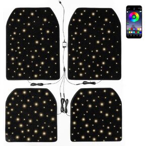 Starlight Floor Mat App Control LED مقاوم للماء ومضاد للانزلاق سجادة سيارة عالمية وضع الموسيقى أضواء داخلية نشطة للسيارات وسيارات الدفع الرباعي والشاحنات in Kuwait