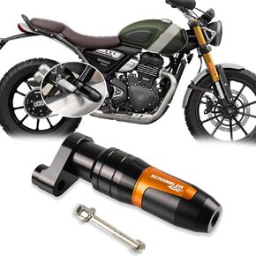 لـ Scrambler 400x Scrambler 400x 2024 2025 2026 دراجة نارية CNC ملحقات سبائك الألومنيوم كاتم الصوت حامي الإطار المنزلق العادم وسادة مضادة للتصادم (رمادي تيتانيوم) in Saudi Arabia