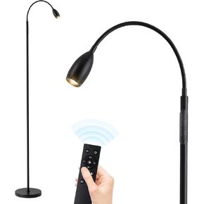 Reading Floor Lamp, Dimmable LED Floor Lamp with Remote, Standing Lamp with Flexible Gooseneck, Zoomable Spotlight, Reading Light, Task Crafting Tall Lamps for Living Room Office Bedroom in Saudi Arabia