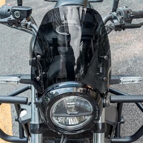 الزجاج الأمامي للدراجات النارية لـ Kawasaki Eliminator 500 2024 2025 Eliminator500 Morden Sport Wind Shield Screen Flyscreen Deflector Protector هدية (دخان) in Kuwait