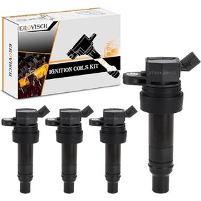 UF316 OEM Ignition Coil Packs (Set of 4) - Compatible with 2004-2006 Scion xA xB 2005-2019 Toyota Echo Prius C Yaris Hatchback - L4 1.5L Engine - Replaces # 90919-02240 C1305 5C1293 in Saudi Arabia