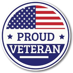 Magnet Me Up Proud Veteran Patriotic Red White and Blue Military Magnet Decal, 5 Inch, Perfect for Car, Truck, SUV, Gift, in Support of Veterans, Active Duty, Armed Forces in Kuwait