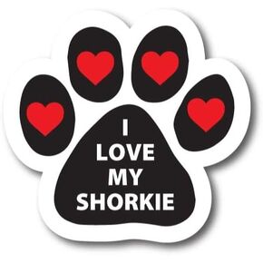 ملصق مغناطيسي مغناطيسي Magnet Me Up I Love My Shorkie باللون الأسود، 5 بوصة، مغناطيس سيارات عالي التحمل لسيارة شاحنة الدفع الرباعي in Kuwait