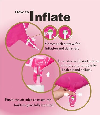 SUWEN 40 Inch Hot Pink Large 3 Number Balloons Big Foil Helium Number Balloons 0-9 Jumbo Happy 3rd Mylar Birthday Party Decorations for Girl Anniversary Party Supplies in Kuwait