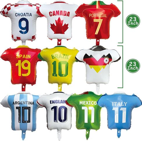 كرة القدم جيرسي احباط بالونات 2026 بطولة العالم لكرة القدم جيرسي بالونات الزينة، كأس كرة القدم 2026 بالونات مايلر لوازم الحفلات الزينة in Kuwait
