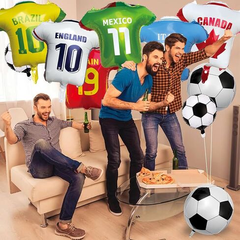 كرة القدم جيرسي احباط بالونات 2026 بطولة العالم لكرة القدم جيرسي بالونات الزينة، كأس كرة القدم 2026 بالونات مايلر لوازم الحفلات الزينة in Kuwait