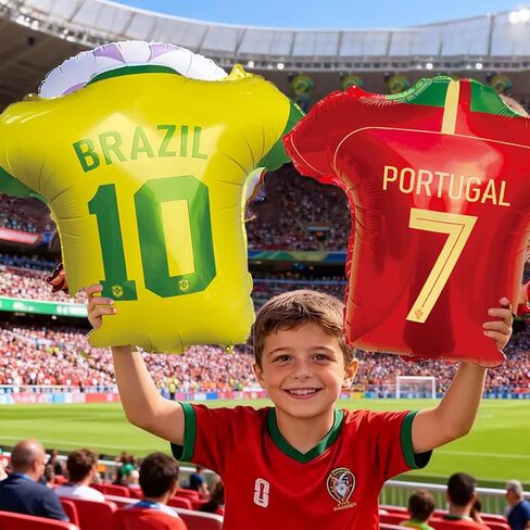 كرة القدم جيرسي احباط بالونات 2026 بطولة العالم لكرة القدم جيرسي بالونات الزينة، كأس كرة القدم 2026 بالونات مايلر لوازم الحفلات الزينة in Kuwait