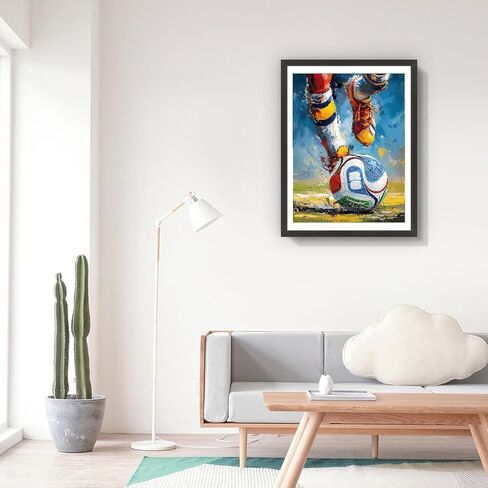 FILIGE 5D الماس مجموعات الفن للبالغين 12x16 بوصة مربع الحفر الكامل DIY 2026 كأس المناظر الطبيعية العالمية جوهرة فن الطلاء الحرف ديكور جدار المنزل هدية العيد للمبتدئين (كرة القدم) in Kuwait