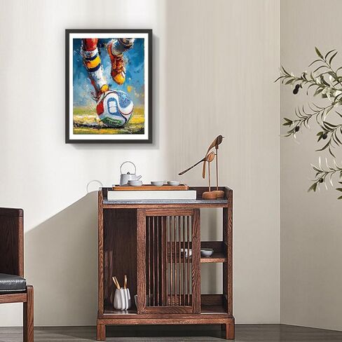 FILIGE 5D الماس مجموعات الفن للبالغين 12x16 بوصة مربع الحفر الكامل DIY 2026 كأس المناظر الطبيعية العالمية جوهرة فن الطلاء الحرف ديكور جدار المنزل هدية العيد للمبتدئين (كرة القدم) in Kuwait