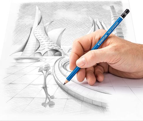 أقلام رصاص ستيدلر لوموغراف للرسم والرسم، مجموعة ناعمة من 12 درجة (100G12S) in Saudi Arabia