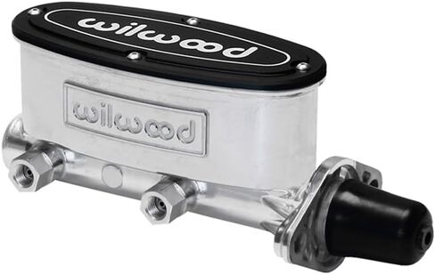 Wilwood 260-8555-P Tandem Outlet Aluminum Master Cylinder With 1.0" Bore & Chrome Powdercoat Finish, Compatible with Most Mid-1960s And Newer Domestic Vehicles in Kuwait