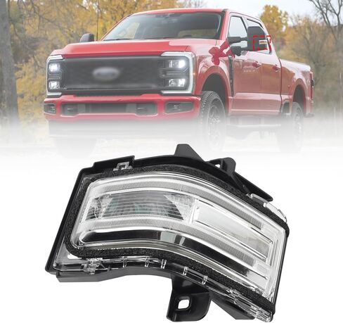 Right Passenger Side Door Mirror Turn Signal Light Compatible With Ford F150 2015-2023, F250 F350 2017-2025, F450 2017-2024 Mirror Signal Lens Lamp without Spot Replaces# HC3Z13B375A in Saudi Arabia