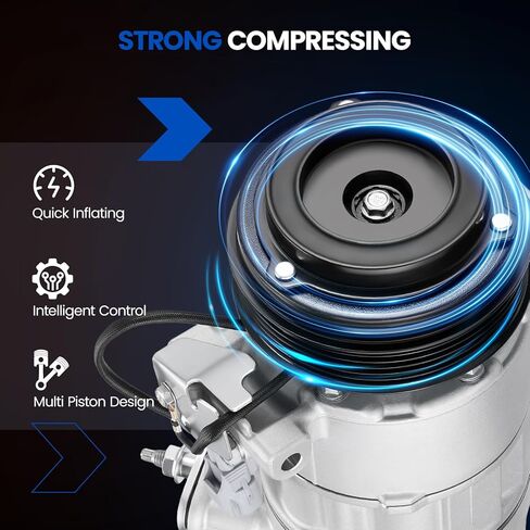 ضاغط مكيف هواء 141262C مع قابض متوافق مع Ram ProMaster City 2015-2020 L4 2.4L، بكرة ذات 6 أخدود in Kuwait