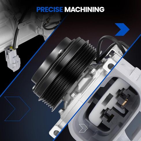 ضاغط مكيف هواء 141262C مع قابض متوافق مع Ram ProMaster City 2015-2020 L4 2.4L، بكرة ذات 6 أخدود in Kuwait