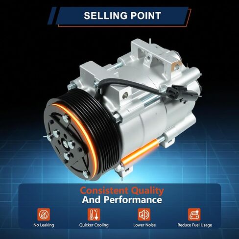471-6046 AC Compressor with Clutch Compatible with Dodge Ram 2500 2006-2009, Ram 3500 2006-2009, Ram 4500 2008-2010, Ram 5500 2008-2010, 5.9L 6.7L 68182 67182 in Saudi Arabia