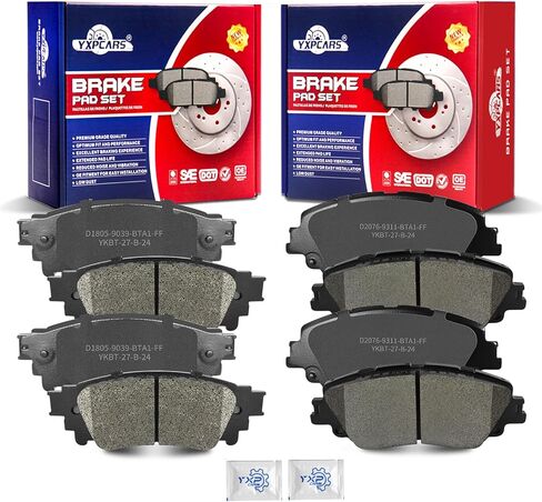 Ceramic Disc Brake Pads Set Front and Rear Replacement for Toyota Rav4 2019/ Camry 2018 2019 2020 2021 in Saudi Arabia