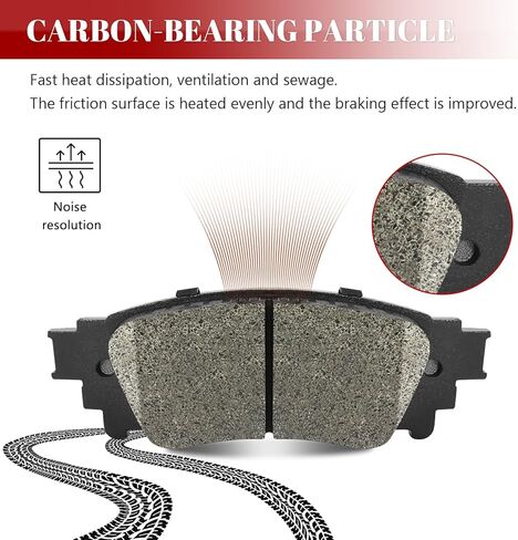 Ceramic Disc Brake Pads Set Front and Rear Replacement for Toyota Rav4 2019/ Camry 2018 2019 2020 2021 in Saudi Arabia
