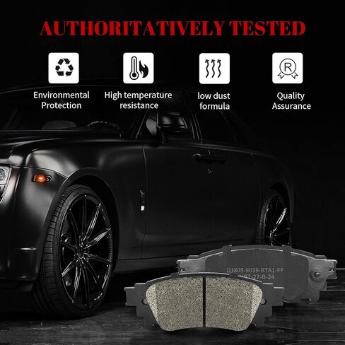 Ceramic Disc Brake Pads Set Front and Rear Replacement for Toyota Rav4 2019/ Camry 2018 2019 2020 2021 in Saudi Arabia