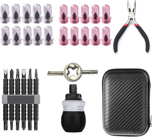 Tire Repair Rubber Nail Kit, Spiral Screw in Tire Plugs, Vacuum Tire Puncture Emergency Fix Tool, Self Service Repair Accessories for Car Truck Motorcycle Tractor SUV (All in ONE, 20 PCS) in Saudi Arabia