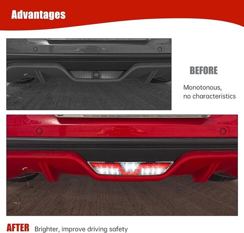 Rear Bumper Light Suitable for Ford Mustang 2015 2016 2017 Accessories,LED Center Parking Light, Red Brake Light, Pilot Rear Bumper Reversing Light (1PCS in Kuwait