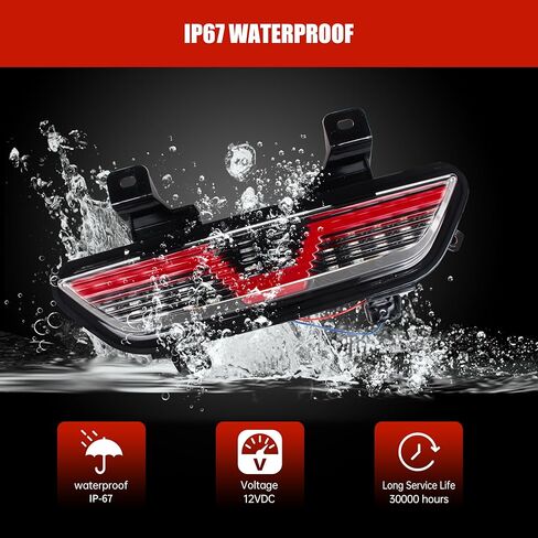 Rear Bumper Light Suitable for Ford Mustang 2015 2016 2017 Accessories,LED Center Parking Light, Red Brake Light, Pilot Rear Bumper Reversing Light (1PCS in Kuwait