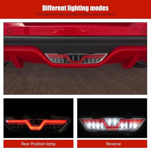 Rear Bumper Light Suitable for Ford Mustang 2015 2016 2017 Accessories,LED Center Parking Light, Red Brake Light, Pilot Rear Bumper Reversing Light (1PCS in Kuwait