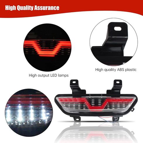 Rear Bumper Light Suitable for Ford Mustang 2015 2016 2017 Accessories,LED Center Parking Light, Red Brake Light, Pilot Rear Bumper Reversing Light (1PCS in Kuwait