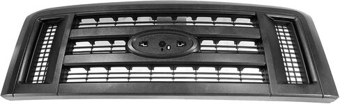 Front Grille Assembly Black Compatible with 2008-2014 Ford E-150 E-250 Base 2008-2019, 2021 Ford E-350 E-450 Super Duty Base Replaces 8C2Z8200B, FO1200509 in Saudi Arabia