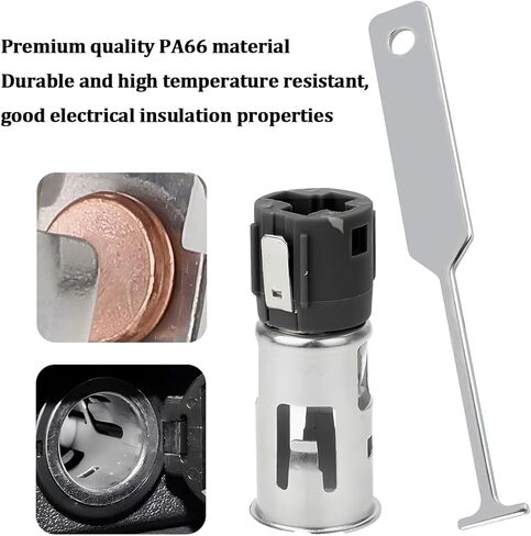 HZEL Car Cigarette Lighter Socket with Removal Tool, 12V Vehicle Power Outlet Socket Adapter Replaces 56457, Automotive Cigarette Lighter Replacement, Compatible with LaCrosse Enclave G5 in Kuwait