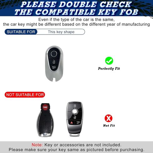 x xotic tech Glossy Black/Red Mix Color Carbon Fiber Texture Hard Plastic Key Fob Cover Case Keychain Compatible with Mercedes Benz C E S CLE GLC-Class W206 W214 X254 W223, EQS EQE Gen4 Oval Shape in Kuwait