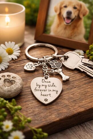 Dog Memorial Gift Keychain, Loss of Dog Keychain, Pet Memorial Gift in Kuwait