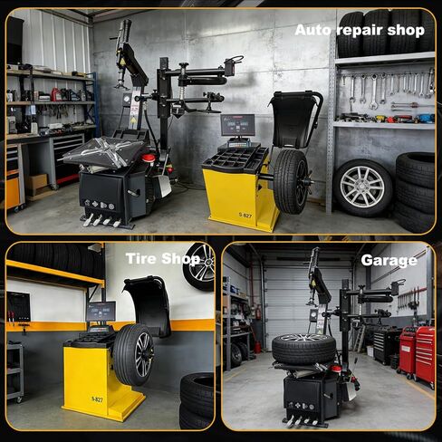 Tire Changer and Automatic Wheel Balancer Combo with Rear-Tilt & Auto Measurement, 110V for 10-26" Rims, Premium Tire Shop Equipment in Saudi Arabia