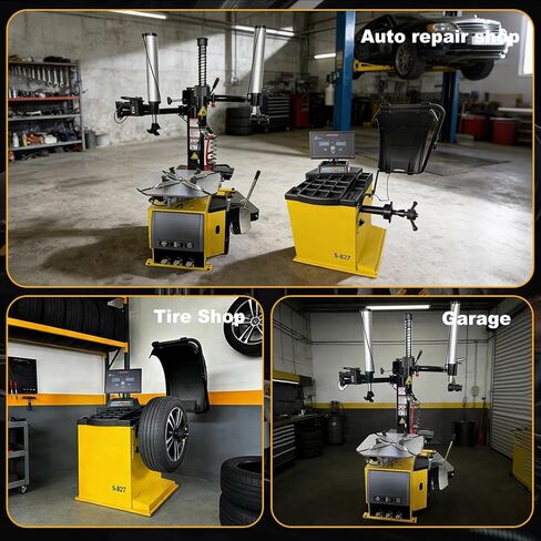 Tire Changer and Automatic Wheel Balancer Combo with Bead Blaster & Auto Measurement, 110V for 10-26" Rims, Professional Tire Shop Equipment in Saudi Arabia