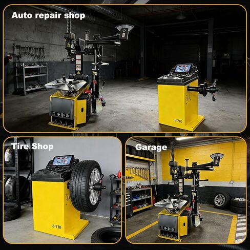 Tire Changer and Wheel Balancer Combo with Rear-Tilt System & Multiple Modes, 110V for 10-26" Rims, Complete Tire Service Package for Workshops in Saudi Arabia
