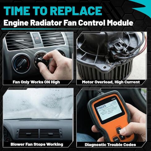 8925712010 Cooling Fan Control Module Compatible with Toyota Corolla 2009-2013, Matrix 2009-2014; Compatible with Mazda 5 2006-10, CX-7 2007-12, Pontiac Vibe 2009-10 OE Replace# 4993003400 L33L1515Y in Saudi Arabia