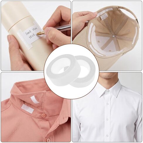 Andibro 3 Rolls Disposable Collar Protector for Shirts, Self-Adhesive Shirt Collar Protector Sweat Pads Hat Protector Neck Tape for Invisible Liner for Men Women Against Sweat Stains in Kuwait
