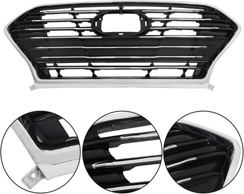 Front Bumper Grille Chrome Grill Replacement for Sonata 2018 2019 2020 in Kuwait