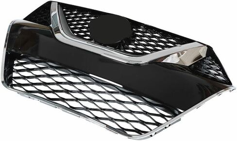Front Bumper Grille Compatible with 2016 2017 Ni/ss/an Maxima Grill Chrome Honeycomb Mesh Gloss Black in Kuwait