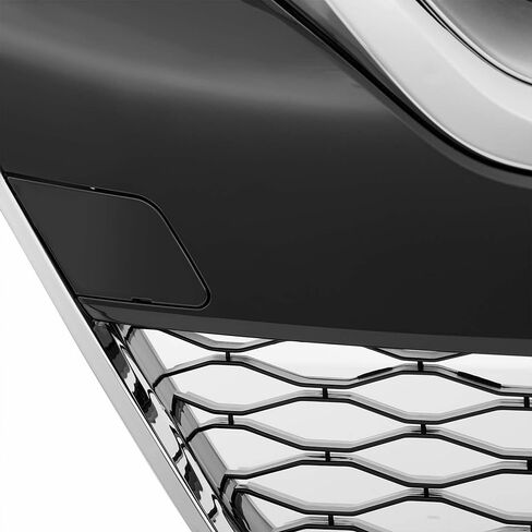 Front Bumper Grille Compatible with 2016 2017 Ni/ss/an Maxima Grill Chrome Honeycomb Mesh Gloss Black in Kuwait