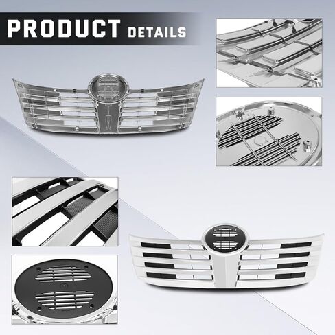 Chrome Front Hood Radiator Replacement Grille fit for 2005-2009 Hino 238 258 268 338 (Without Bug Screen) in Saudi Arabia