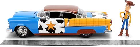 Jada Toy Story Woody 1955 Chevrolet Bel Air Die-Cast Car with Figure 1:24 Scale – Hollywood Rides Collectible Toys in Kuwait