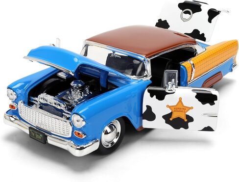 Jada Toy Story Woody 1955 Chevrolet Bel Air Die-Cast Car with Figure 1:24 Scale – Hollywood Rides Collectible Toys in Kuwait