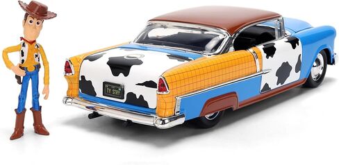 Jada Toy Story Woody 1955 Chevrolet Bel Air Die-Cast Car with Figure 1:24 Scale – Hollywood Rides Collectible Toys in Kuwait