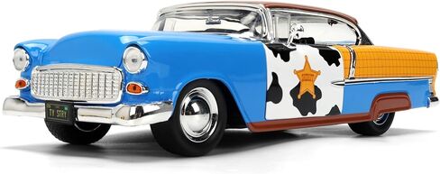 Jada Toy Story Woody 1955 Chevrolet Bel Air Die-Cast Car with Figure 1:24 Scale – Hollywood Rides Collectible Toys in Kuwait
